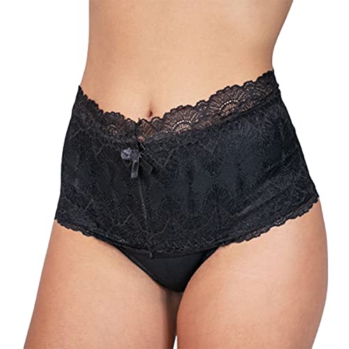 Kit 6 Calcinha Modeladora Compressão Cós Alto Reforçada com Renda Aperta Barriga (G)