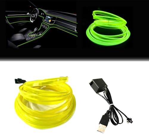 Verde Fluorescente LED Azul para Interior de Auto, Cable Neón de ...