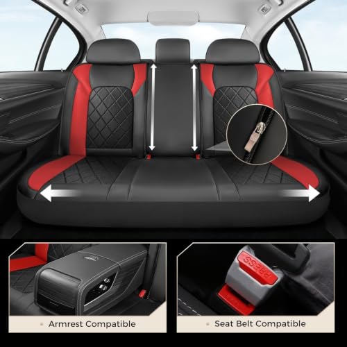 Image of Coverado Car Seat Covers, Seat Covers Full Set, 5 Seats Automotive Seat Cover, Mesh Breathable Seat Protectors, Universal Fit for Most Cars