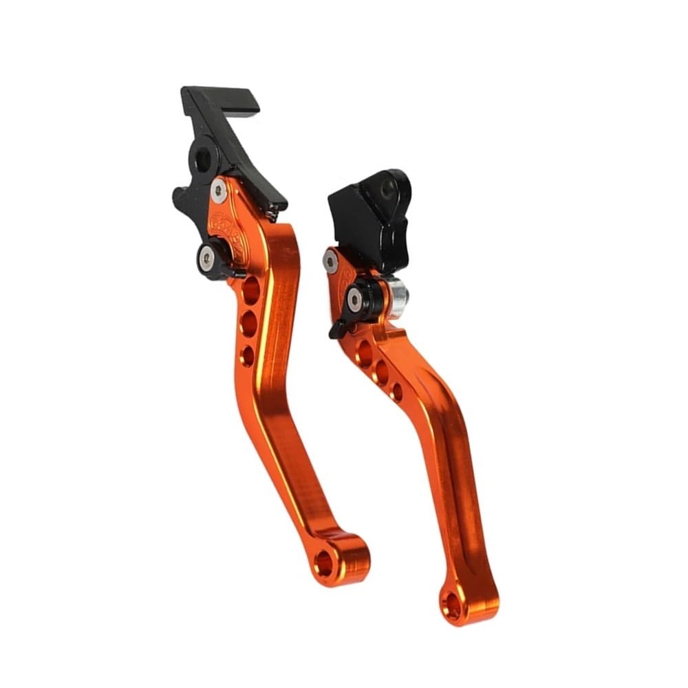 CNLJPHFHO Short CNC Adjustable Brake Clutch Levers Fit for Yamaha FZ6 FZ1 FZ6R XJ6(Orange)