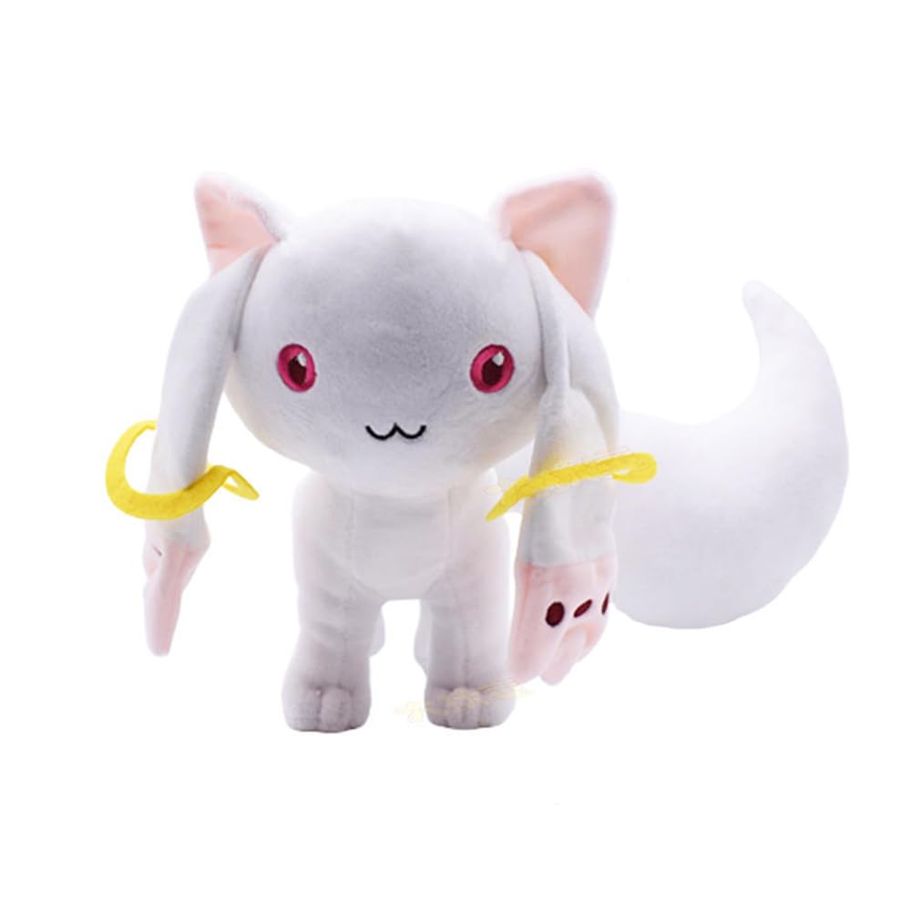 Zhongkaihua Kyuubey Figure Soft Cute Stuffed Gift PP Cotton Filled Anime Pillow Car Sofa Bedroom Decoration Soft Figurine Ornaments,23cm