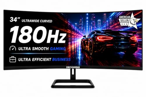Deco Gear 34” Ultrawide Curved Gaming Monitor