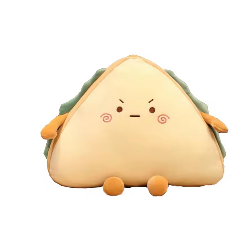 Tikwisdom Sandwich plush toys, creative sandwich pillow, cartoon simulation food soft bread toys, children's birthday, high 32cm (Style 2)