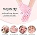 MoyRetty 2 Pairs Moisturizing Glove Socks Set, Silicone Gel Spa Socks for Dry Cracked Skin,Silicone Gel Heel Socks Anti Slip,for Foot Hand Softening, Calluses, Foot Care After Pedicure(Pink)