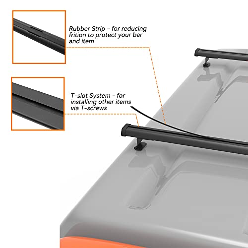 MELIPRON 60\" Truck Cap & Topper Ladder Roof Rack Adjustable Van Rack for Kayak Canoe Lumber Pipe(Max Load 500lbs)