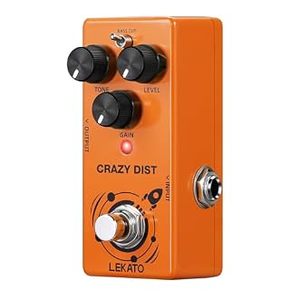 LEKATO Distortion Pedal, Mini Distortion Effect Pedal for Electric Guitar with Two Mode, Analog Guitar Pedal Distortion, Truebypass, DC 9V - Les Beatles, Paul McCartney, John Lennon, RIngo Starr, George Harrison