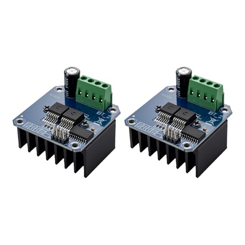 KEAcvise 2-Pieces Set of BTS7960 43A High-Power Motor Driver Modules, Ideal for Arduino with Current Limiting Function and Suitable as Smart Car Driver Modules