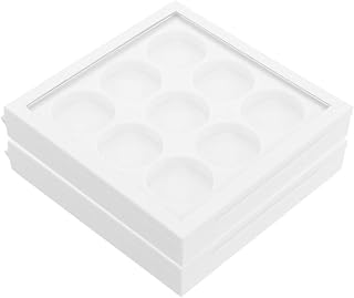 HEATSHAKING 2個セット DIY詰め替え可能アイシャドウパレット9グリッド透明ケース 女性用メイクパレット コンシーラー ハイライト対応 携帯用メ