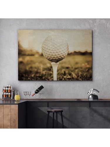 Peinture décorative classique de golf rétro avec cadre 70 x 90 cm haute définition - 3