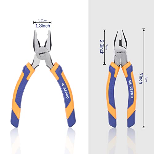 Wisepro 6"/ 7"/ 8" Combination Pliers Lineman Pliers Multifunctional Tools With Side Cutter (60Crv Chrome Vanadium Steel) #TOP1