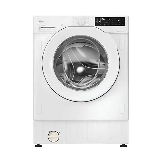 Hoover H-Wash and Dry 400 Integrated Washer Dryer, 9 Kg Wash plus 6 Kg Dry, Combined Cycle Class D, 1600 RPM, hOn App Connectivity, Steam Care Pro Cycle, White, 60x53x82 cm - BH4S696M6D9-80