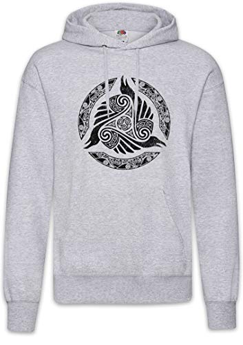 Sweat-shirt Viking Raven Circle Urban Backwoods sweat à capuche noir pour homme