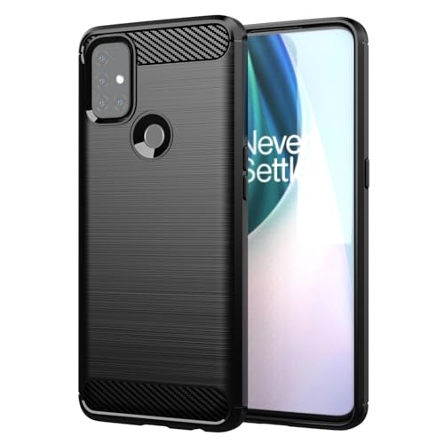 Image of Hybrid Carbon Fiber Back Case for Oneplus Nord N10 5G (Black)