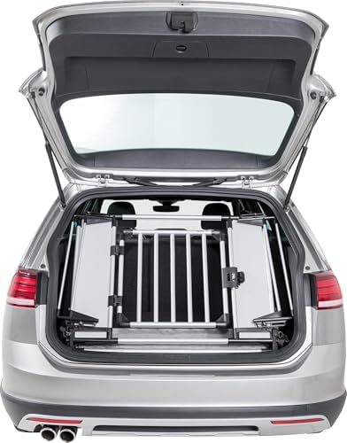 Trixie Universal-Heckgitter für Hunde - Macht den Kofferraum zur Transportbox - Winkel & Seitenteile anpassbar - einfaches Einklappen zur Nutzung des Kofferraumes - 94–114 × 69 × 5