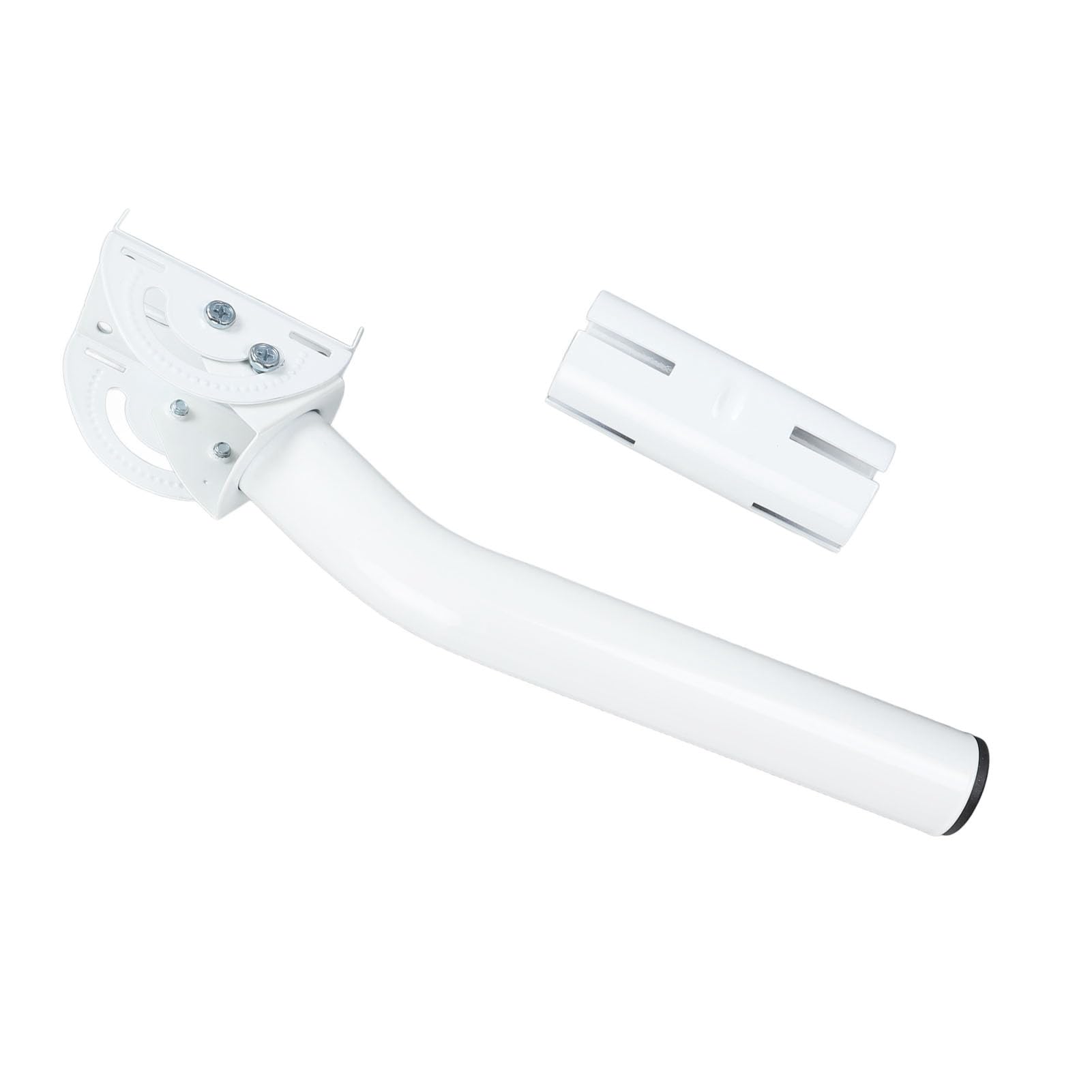 Support de Toit Satellite Double sécurité Coupe-Vent en Acier Inoxydable pour Antenne Rectangulaire V2, Kit de Montage Internet Satellite Robuste pour Routeurs WiFi, Angle Réglable, Blanc