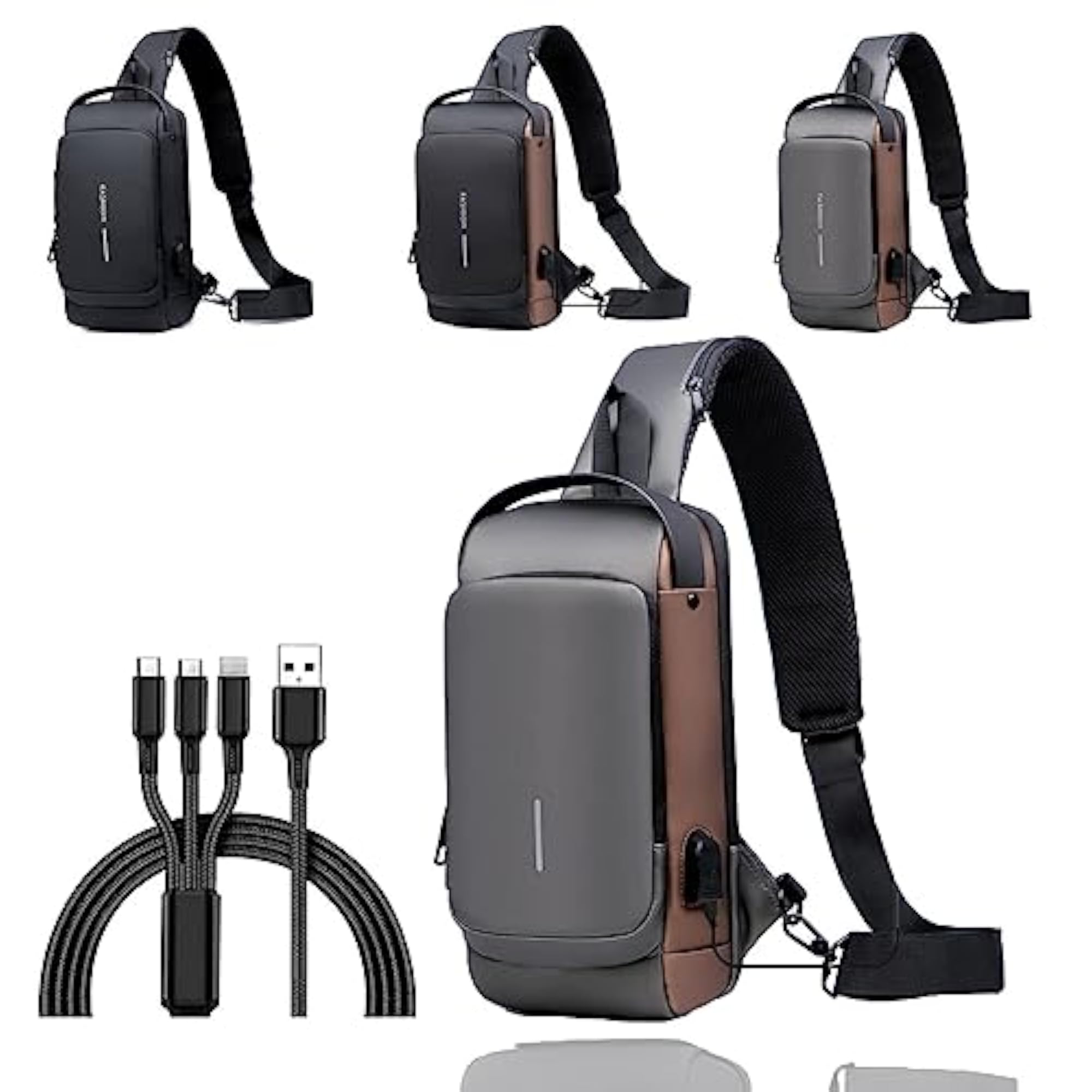Anti Theft Sling Bag with USB Charge Feature