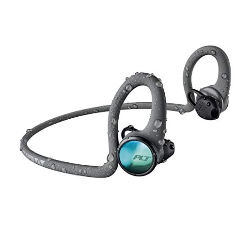 Plantronics BackBeat FIT 2100 Wireless Headphones, Sweatproof and Waterproof In Ear Workout Headphones, Grey - 212201-99