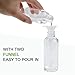 Woaiwo-q Spray Bottle,Fine Mist Mini Clear 80ml/2.7oz Spray Bottles,Small Reusable Empty Plastic Bottles with Atomizer Pumps (20 pack,2 Funnels included)