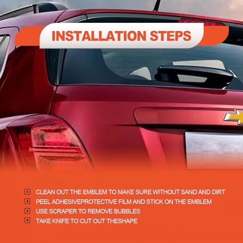 3PCS Gold Cut Your-Own Emblem Overlay DIY Decals for Chevy Compatible with Bowtie Logo Wrap Stickers - Thumbnail 7