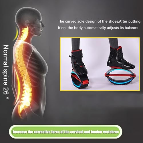 Jumps Shoes Sapatos de salto pretos e vermelhos com elasticidade ajustável e forro removível, botas