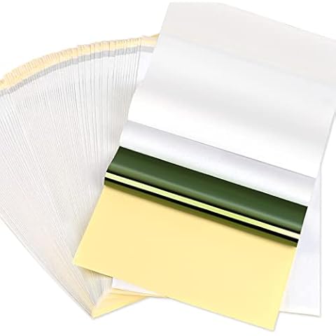 50 Sheets Tattoo Transfer Paper, Cridoz Tattoo Stencil Paper for Tattooing, Transfer Paper for Tattooing, A4 Size 8 1/4" x 11 3/4" Cover