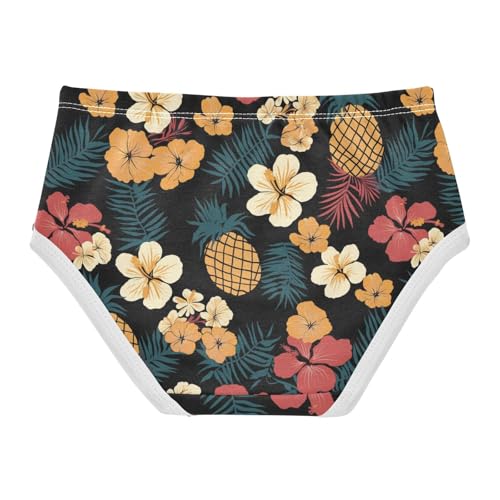 Wusikd Hibiscus Flowers Girls' Underwear Cotton Girls Briefs Soft Toddler Underwear 2T2
