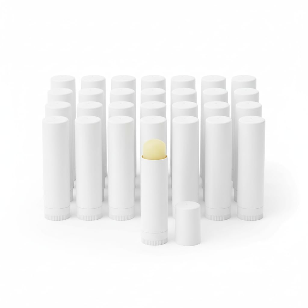 Petroleum-Free Fragrance-Free Lip Balm Bulk 50 Pack - For Nursing Homes, Senior Centers, Healthcare Facilities - Unflavored Sensitive Skin - Made in USA