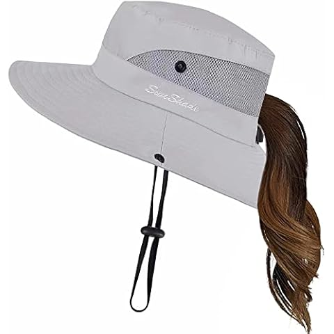 Uhky Sombrero de verano para mujer y hombre, ala ancha, protección UV, plegable Cover