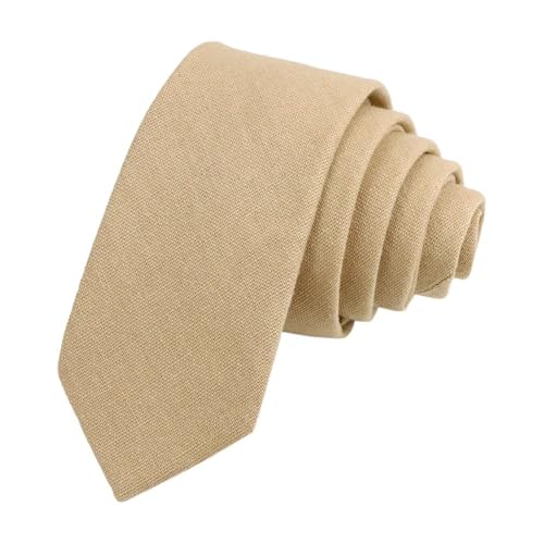 Image of DB Dickie Bow Men's Luxury Cotton Skinny Neck Tie (Champagne Beige)