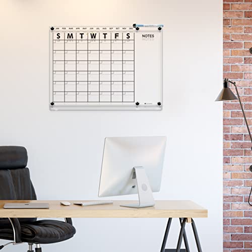 Acrylic Dry Erase Calendar For Wall 23”X16“ Clear Acrylic Wall Calendar White Board Calendar Home Office Calendar #TOP1