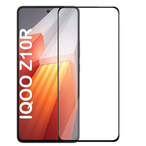 Image of Amazon Brand - Solimo Tempered Glass Screen Protector Compatible with Iqoo Z10R 5G Transparent Protective Film [Clear HD]