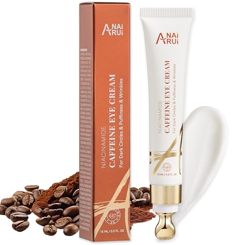 ANAiRUi Crema para Ojos con Cafeína 15 ml, Crema Iluminadora para Ojeras y Ojos Hinchados, Crema para Ojos Revitalift con Retinol y Niacinamida para Hidratación, Anti Envejecimiento, Anti Arrugas