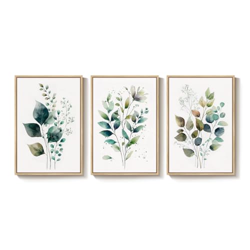 Toiles murales botaniques pour masquer un mur vide style bohème et minimaliste