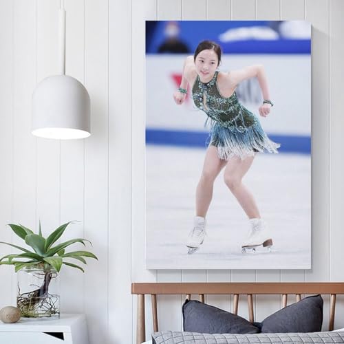 本田真凜ポスター(44)フィギュアスケート選手 ウォールアート 部屋飾り 絵画 ベッドルーム リビング 壁の絵24x36inch(60x90cm) [4]