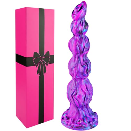 13 Giant Monster Horse Knot Dildo Suction Cup, 12 Silicone Realistic Fantasy Dragon Dildo with 4 Dog Knots, Thick Long Anal Dildos XXL Giant G-spot Knotted Dildos Adult Sex Toys for Gays Women Men