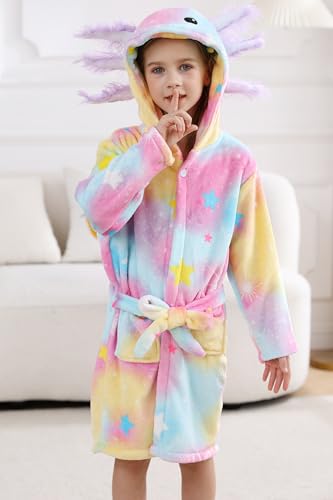 DELEY Girl's Robe Baby Boys Hoodie Robes Toddler Bathrobes for Kids Pajamas Sleepwear3