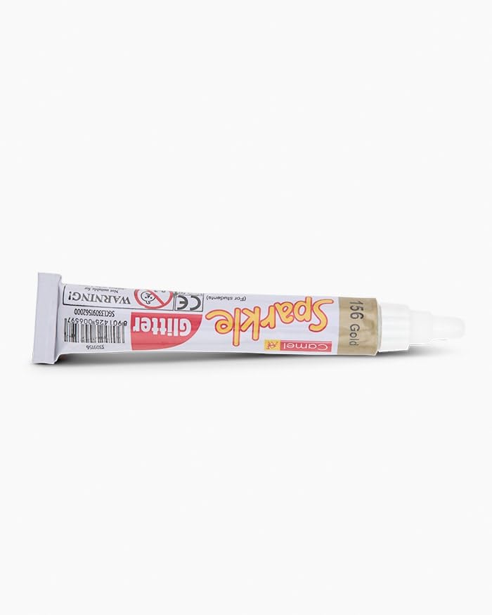 Image of Camel Sparkle Colours - Gold | Individual 15 ml Tube | Metallic Shimmer Paint for Art, Craft & Decorative Projects
