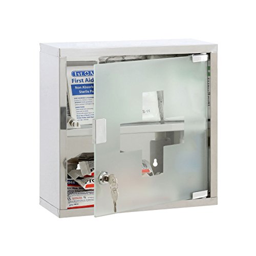 image for Massca Medical Cabinet First Aid Locking Door and 2 Shelves for Medici
