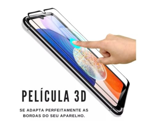 Capa capinha anti impacto Silicone aveludada para Samsung Galaxy A54 5G + Película de vidro 3D Premi
