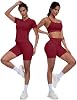 Conjunto Deportivo de 3 Piezas para Mujer Top para Correr Sin Costuras Camiseta de Yoga Shorts con Espalda en Y Sujetador Deportivo 8