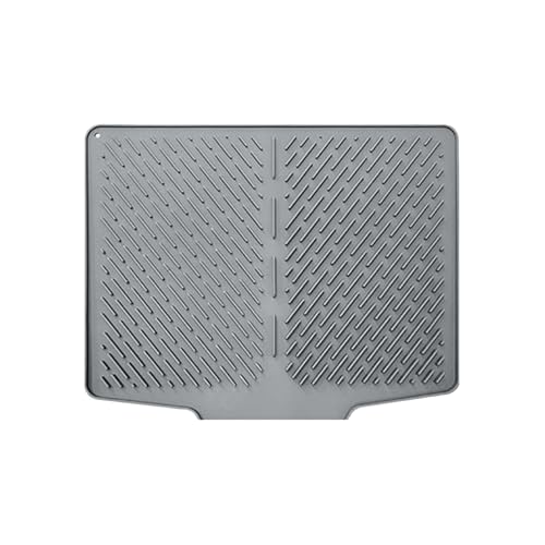 Alfombrillas de cocina con borde de drenaje, protector para encimera resistente al calor de silicona para cocina frigorífico baño