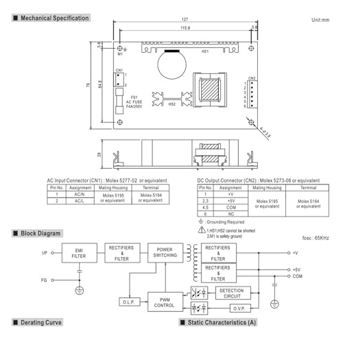 Alimentation à découpage double sortie PD-45B 45W pour circuit électronique - 4