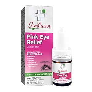 Similasan Pink Eye Relief Eye Drops .33 Ounce, for Temporary Relief from Red Eyes, Itchy Eyes, Burning Eyes, and Watery…