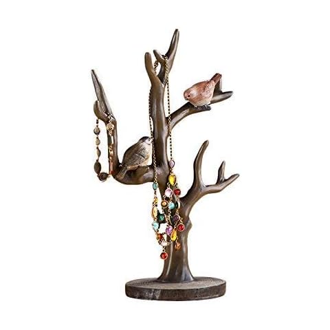 WY-YAN HZR The Painted Bird Ornaments Resin Jewelry Necklace Jewelry Frame Jewelry Creative Bracelet Display American European Jewelry Style Frame Jewelry Tree Cover