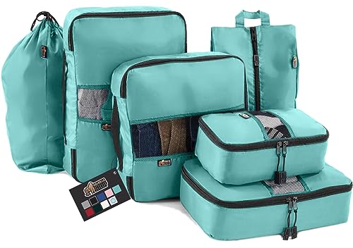 41WchceEWOL. SL500 Gorilla Grip 6 Piece Packing Cubes Set, Compression Space Saving ...