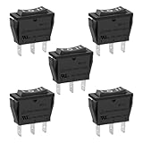 Heschen Interrupteur à bascule On-off-on Spdt 3 bornes 15 A 250 VAC Noir Lot de 5...