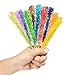 Candy Envy - Assorted Rock Candy Sugar Sticks - 12 Individually Wrapped Treats - Assorted Colors & Flavors