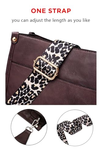 Image of AUYOCO Vegan Leather Crossbody Bags for Women, Crossbody Purse with Guitar Strap Zipped Pockets Handbag Shoulder Bag