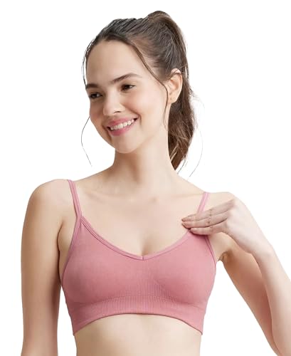 Image of Jockey FE53 Women's Wired Padded Super Combed Cotton Elastane Strech Medium Coverage Plunge Neck Pushup Bra with Multiway Styling