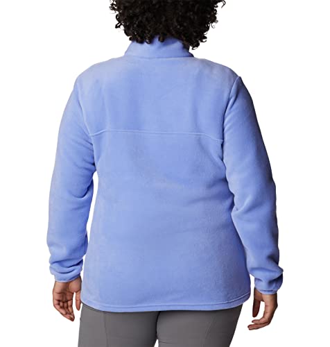 Image of Columbia Womens Benton Springs Half Snap II Pull Over Fleece Jacket, Dark Stone /Canoe /Vintage Blue, 3X
